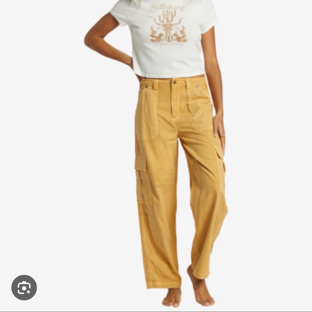 Billabong Women’s Yellow Mustard Cargo Pants